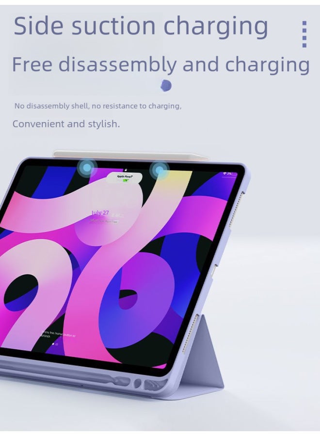 Suitable For Apple 2021 9th Generation IPad8 With Pen Slot Protective Case Pro10.9 Inch Jacket Case Tri-fold Protection-Color: Pen Slot-Applicable Model:air1/2 】 - Image 4