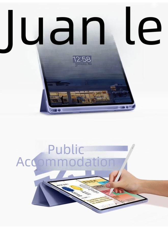 Suitable For Apple 2021 9th Generation IPad8 With Pen Slot Protective Case Pro10.9 Inch Jacket Case Tri-fold Protection-Color: Pen Slot-Applicable Model:air1/2 】 - Image 3