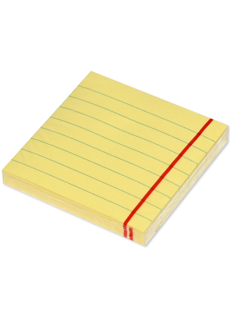 FIS Sticky Note Pad, 3X3 inches, Pack of 12, Ruled Pastel Yellow -FSPO3X3RPYL - Image 3