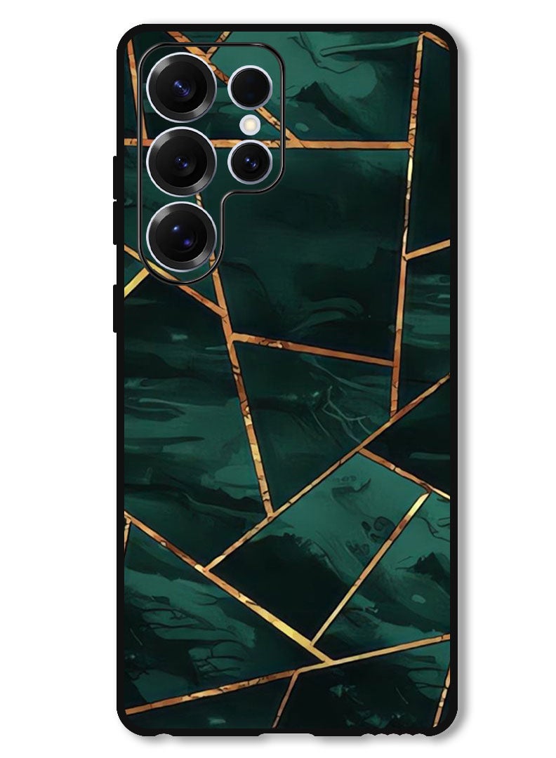 Theodor Protective Case Anti Scratch Shock Proof Bumper Cover For Samsung Galaxy S25 Ultra Green Pattern - Image 1