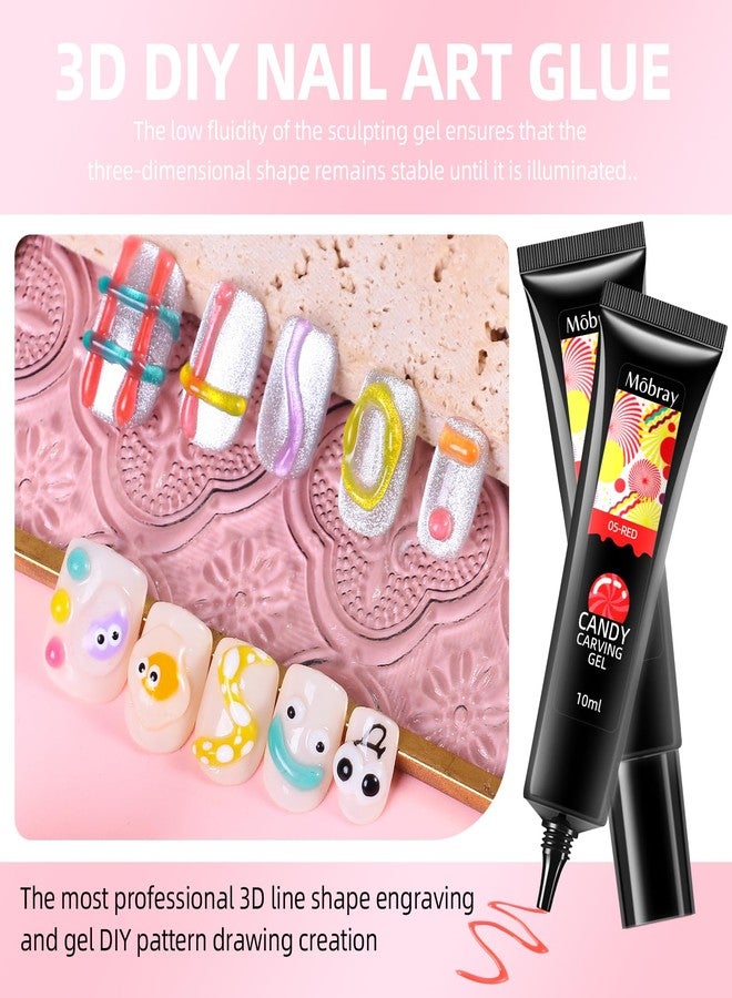 DOUBORQ جل تشكيل الأظافر ثلاثي الأبعاد بـ 12 لون - 10 مل لكل منها، مزهر و mold، طقم طلاء DIY طويل الأمد - Image 5