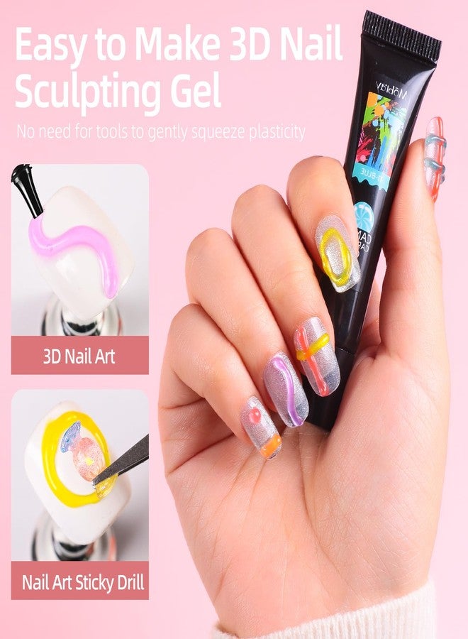 DOUBORQ جل تشكيل الأظافر ثلاثي الأبعاد بـ 12 لون - 10 مل لكل منها، مزهر و mold، طقم طلاء DIY طويل الأمد - Image 4