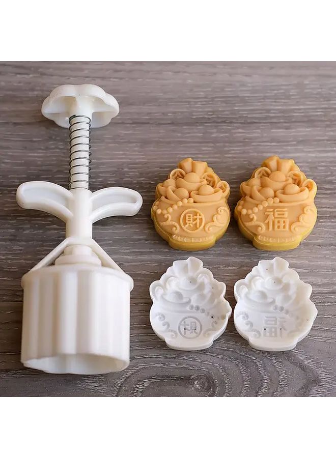 Food Grade 50g Polypropylene Pastry Mold Hand Press Mooncake Set 2 Pieces - Image 1