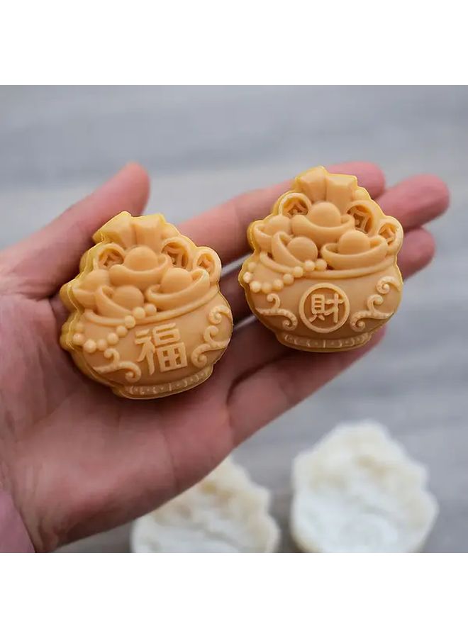 Food Grade 50g Polypropylene Pastry Mold Hand Press Mooncake Set 2 Pieces - Image 5