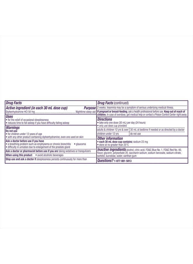 Nighttime Sleep Aid, Diphenhydramine HCl, 2x12 oz Twin Pack - pzsku/Z0BE502D902DE84F099CAZ/45/_/1732194696/1e7826ce-daa9-4870-a3c7-4f49b52cd50d