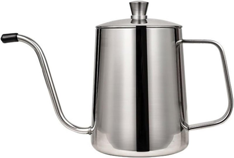 GRFIT Coffee Kettle 304 Stainless Steel Coffee Filter Cup Long Spout Thin Mouth Share Pot Brewing Pot Coffee Utensils Hand Brew Coffee Maker Flow Spout for Coffee and Tea, XXCCHH-2021 - Image 1