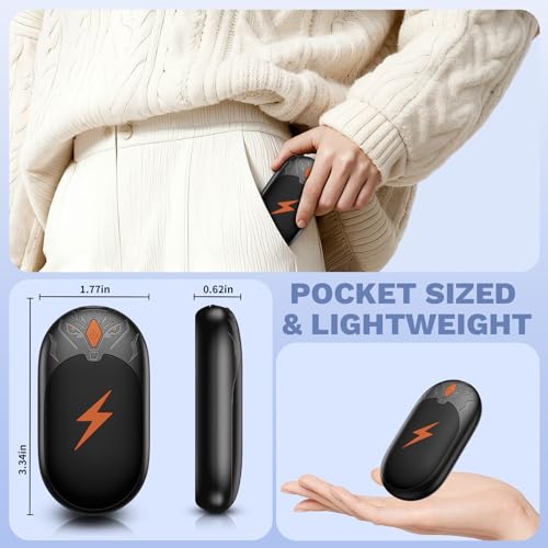 AJVV Hand Warmers Rechargeable 2 Pack, Electric Hand Warmer Up to 24Hrs, Wolf-Shape, Portable Reusable HandWarmer, Winter Gifts for Camping, Hunting, Fishing, Christmas - Image 5