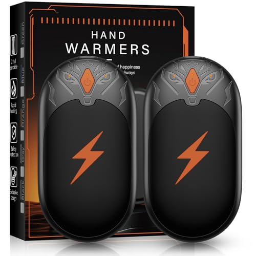 AJVV Hand Warmers Rechargeable 2 Pack, Electric Hand Warmer Up to 24Hrs, Wolf-Shape, Portable Reusable HandWarmer, Winter Gifts for Camping, Hunting, Fishing, Christmas - Image 1
