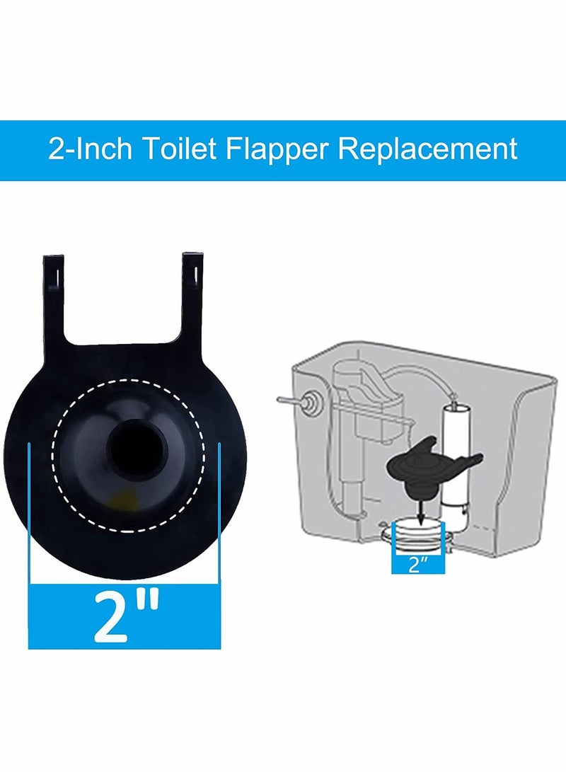 3 Pcs Toilet Flapper Replacement Universal Flapper and Chain with Float 2-Inch Flush Valves Water Saving High Performance Easy to Install - Image 2