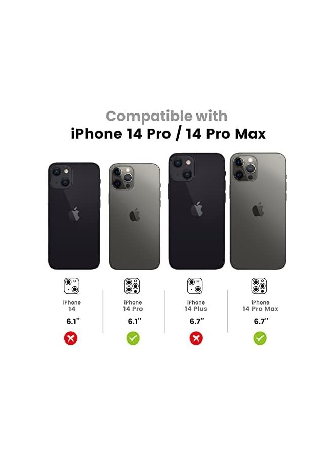 PROMASS [3Pcs] for iPhone 14 Pro / 14 Pro Max Camera Screen Protector, Tempered Glass Film Camera Cover Lens Protector Built-in Aluminum Rings, HD Clear, Full Edge to Edge, Case Friendly - Image 2