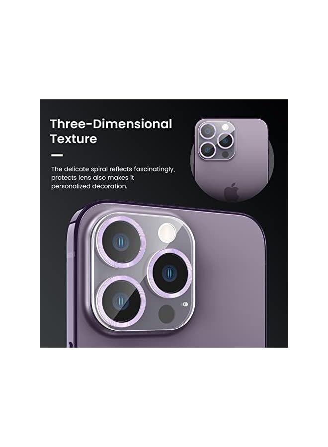 PROMASS [3Pcs] for iPhone 14 Pro / 14 Pro Max Camera Screen Protector, Tempered Glass Film Camera Cover Lens Protector Built-in Aluminum Rings, HD Clear, Full Edge to Edge, Case Friendly - Image 4