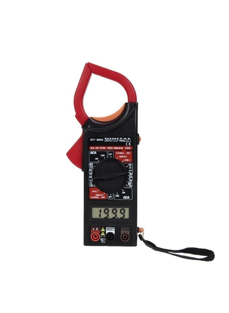 بريميم مقياس متعدد رقمي بمشبك "دي تي-٢٦٦" - جهاز محمول لاختبار التيار المتردد/المستمر والأمبير والفولتية - Image 1