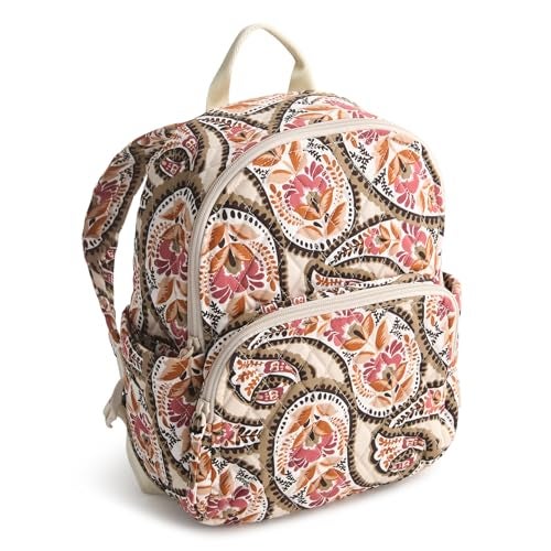 Vera Bradley Women's Premium Cotton Small Banbury Backpack, Blooming Paisley, One Size - Image 1
