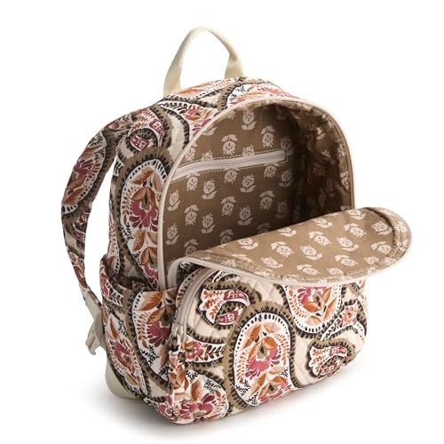 Vera Bradley Women's Premium Cotton Small Banbury Backpack, Blooming Paisley, One Size - Image 3