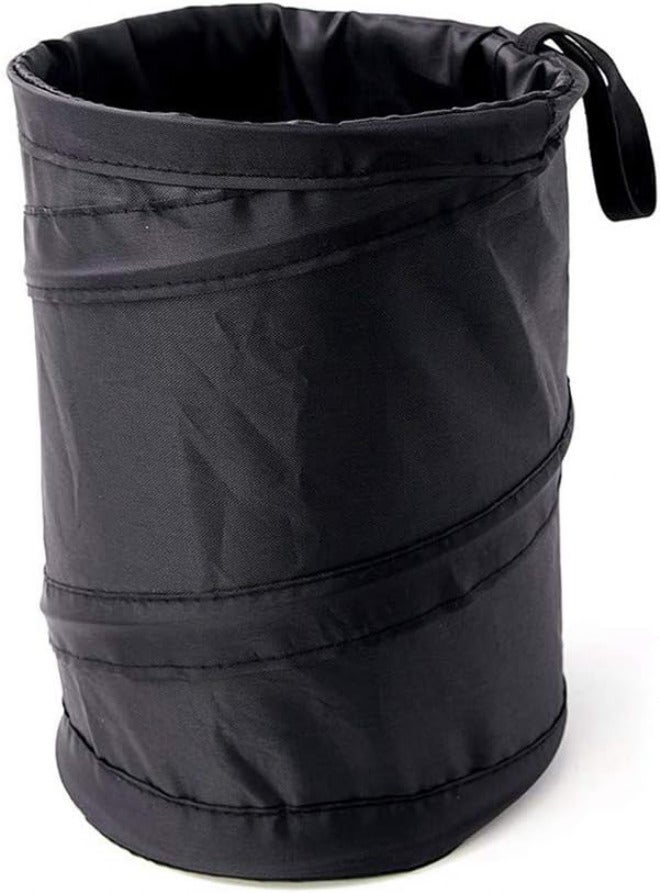 AISIBO Collapsible Car Trash Can, Car Auto Garbage Trash Can Black Portable Garbage Can, Waste Basket Rubbish Bin - Image 1