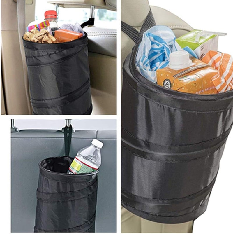 AISIBO Collapsible Car Trash Can, Car Auto Garbage Trash Can Black Portable Garbage Can, Waste Basket Rubbish Bin - Image 5