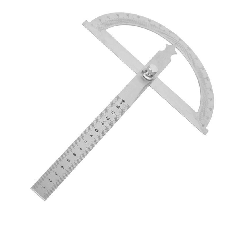 Stainless Steel Goniometer Protractor 0 180 Degree Angle Ruler 150 200mm Workshop Tool - Image 5
