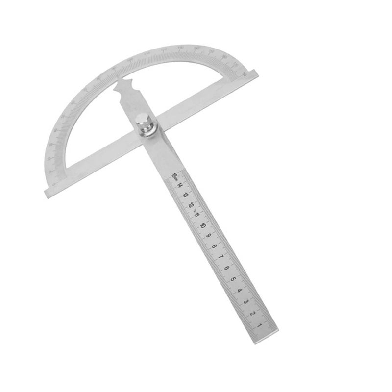 Stainless Steel Goniometer Protractor 0 180 Degree Angle Ruler 150 200mm Workshop Tool - Image 2