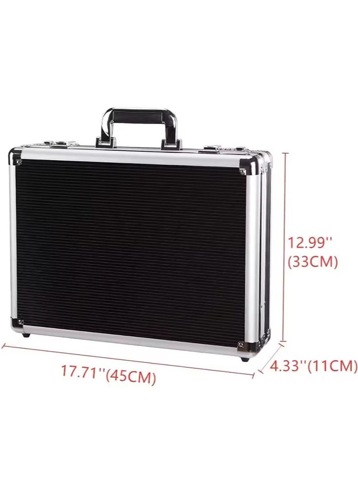 الجري الحر 17.5 "× 4" × 13 "حقيبة ألومنيوم أسود ، متوسطة  - Image 3