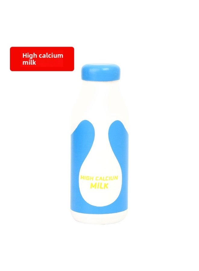 Play House Toy Wooden Chocolate Strawberry Milk Beverage Bottle Toy Children's Gift-Color:A Group Of 4 Milk - Image 3