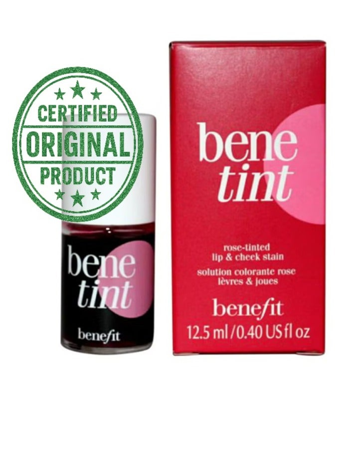 Benefit Rose Tinted Lip & Cheek Stain 12.5ml | Sheer, Buildable Color | Natural Glow & Long-Lasting Radiance - Image 1