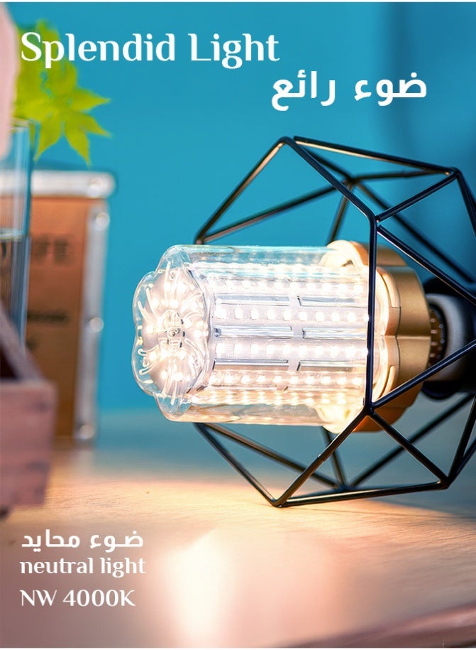 P auke'réi LED Corn Light Bulb 30W 3000LM, 300W Equivalent, Neutral White 4000K, E27 Base, Garage/Warehouse/Workshop Lighting, Non-Dimmable - Image 2
