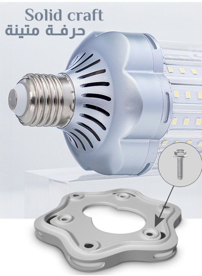 P auke'réi LED Corn Light Bulb 30W 3000LM, 300W Equivalent, Neutral White 4000K, E27 Base, Garage/Warehouse/Workshop Lighting, Non-Dimmable - Image 3