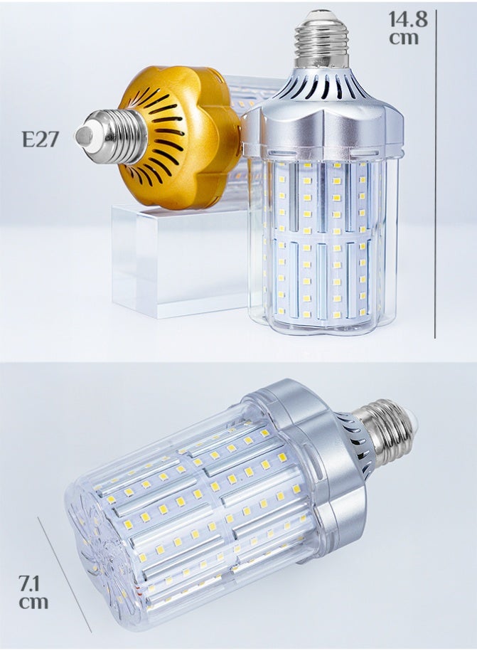 P auke'réi LED Corn Light Bulb 30W 3000LM, 300W Equivalent, Neutral White 4000K, E27 Base, Garage/Warehouse/Workshop Lighting, Non-Dimmable - Image 5