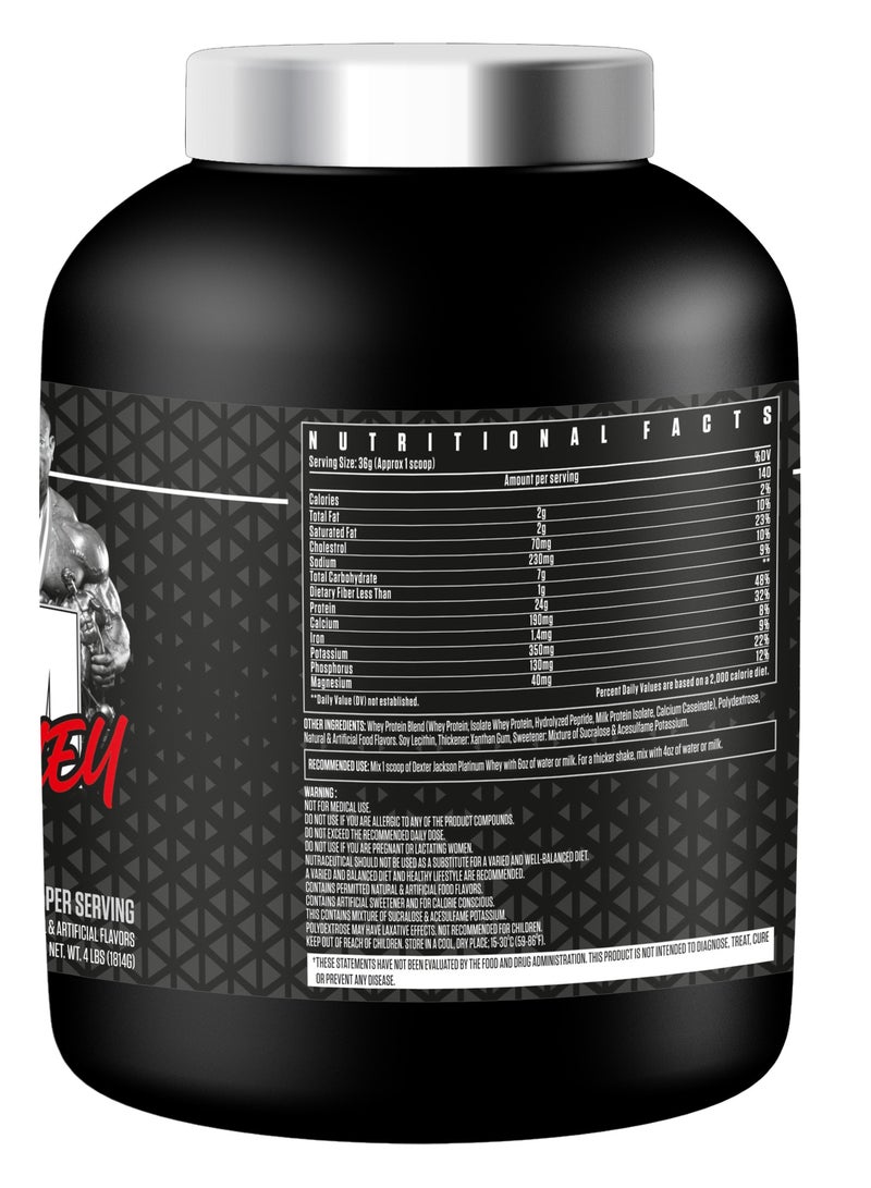 DEXTER JACKSON Black Series Platinum Whey - Ultra Premium Strength Whey & Isolate Protein -White Chocolate Raspberry, 4lbs - Image 3