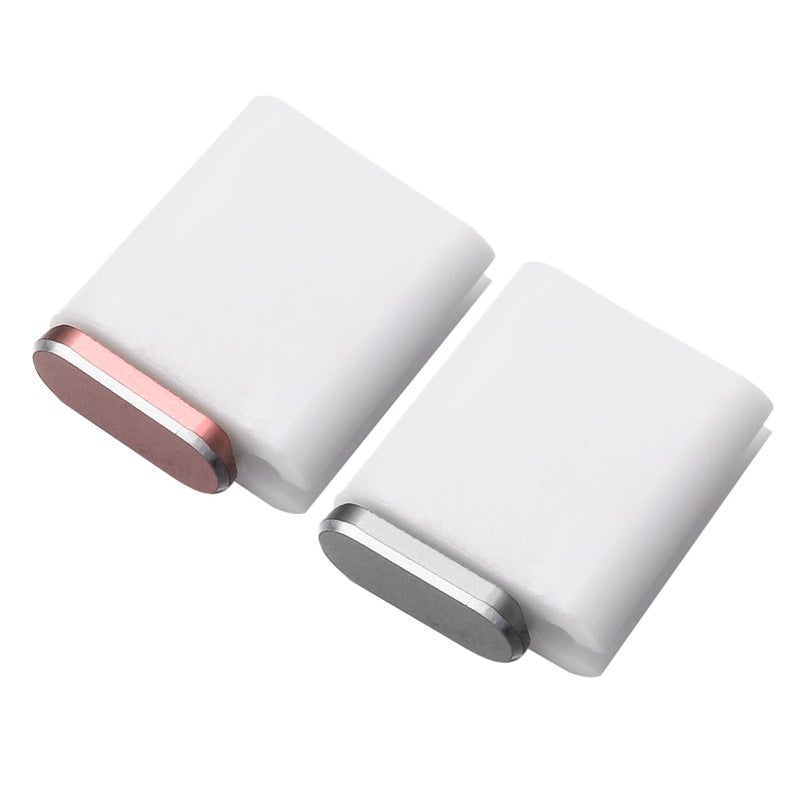 White USB C Port Plugs 2 Pack Aluminum Alloy Dust Waterproof Protector Easy Insert Remove - Image 3