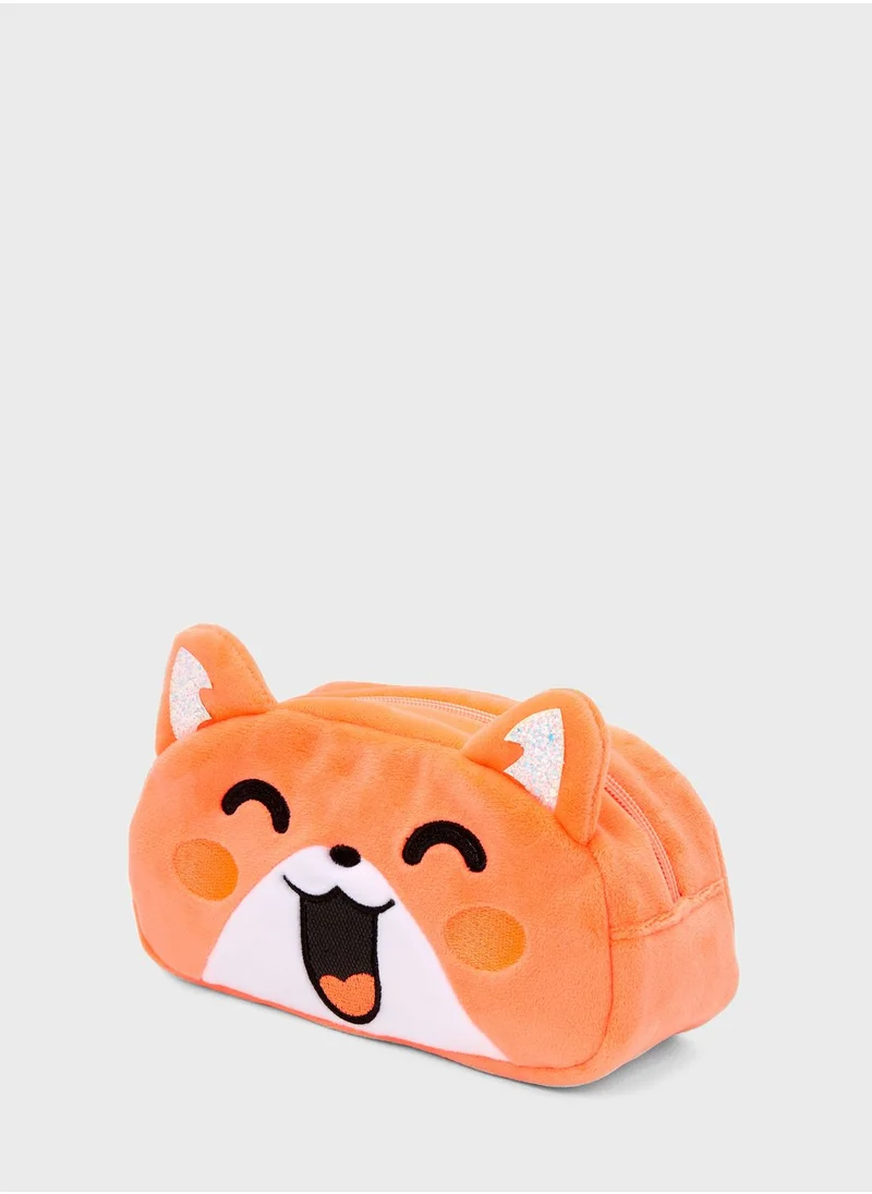 Claires Hamster Plush Pouch - Orange