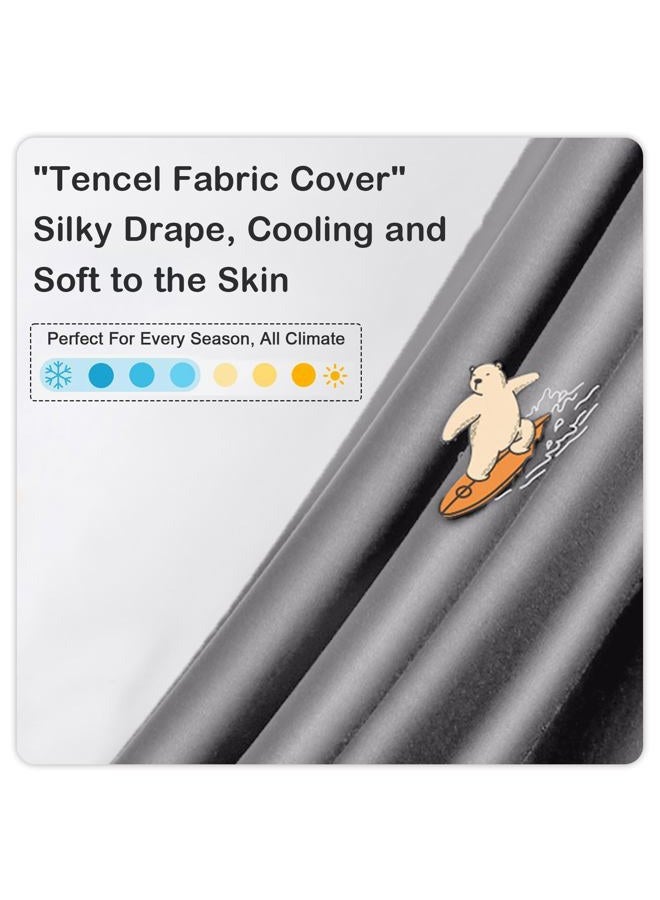 MIOTO 6.5lbs Weighted Body Pillow for Adult - Weighted Pillow for Better Sleep, Cooling Body Pillow with Tencel Cover, Long Pillow for Bed, Ideal Side Sleeper Pillow(41" x 10", Grey) - Image 4