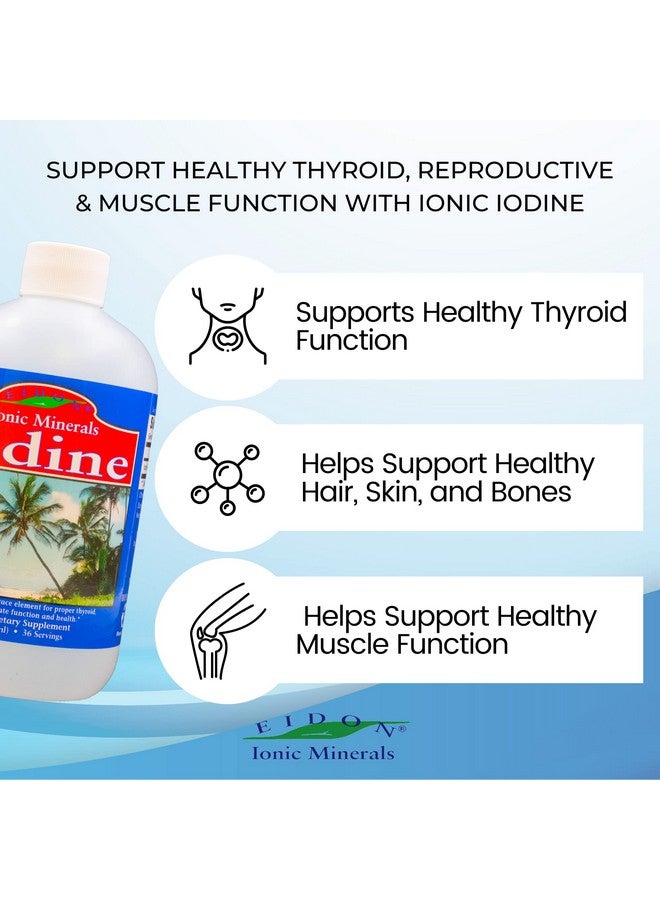 Eidon Ionic Minerals Potassium Iodide Supplement - Liquid Iodine Drops, Supports Energy Levels and Thyroid Health, Bioavailable, No Additives or Preservatives - Potassium Iodide Drops, 18 oz - Image 4