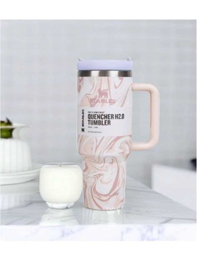Stanley Quencher H2.0 FlowState 40oz Stainless Steel Vacuum Insulated Tumbler with Reusable Straw and Leak-Resistant Lid | Keeps Drinks Cold for 40 Hours or Hot for 7 | Ideal for Water, Coffee, Iced Tea, Smoothies & More | BPA-Free, Dishwasher Safe & Travel Friendly - Image 2
