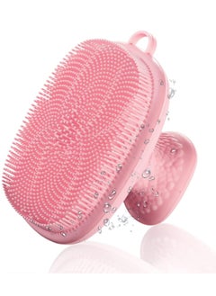 Bukela Silicone Face Scrubber Brush, Wash Brush Manual Waterproof Cleansing Skin Care Face Brushes for Cleansing and Exfoliating, Gentle Face Silicone Wash Brush for Women and Men (Pink)  - Image 1