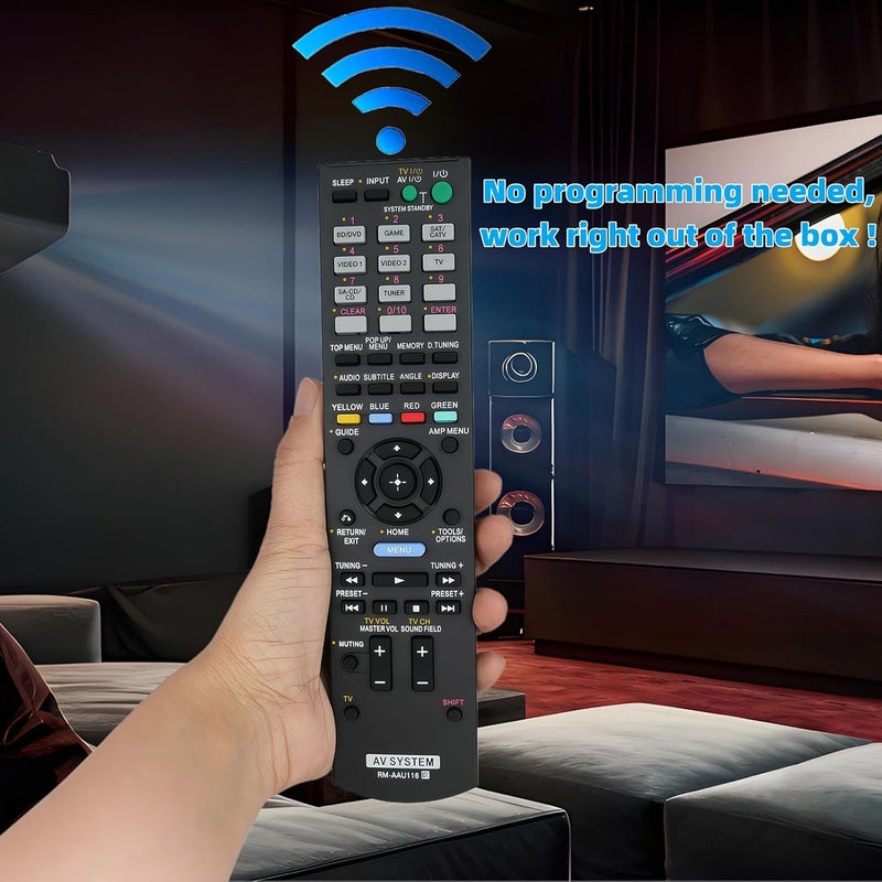 Replacement Remote Control Fit for STR-DH750 RM-AAU116 STR-DH830 RM-AAU113 for Sony Home Theater AV A/V Receiver - Image 2