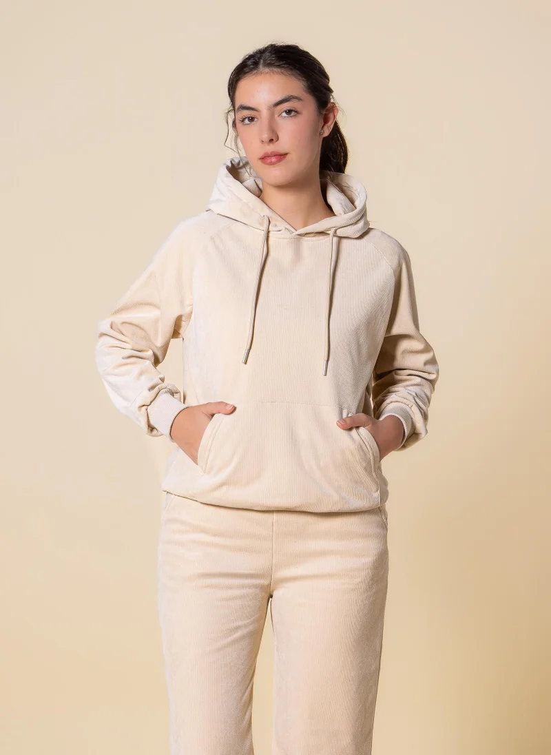 SHAPES TEXTURED HOODIE SET