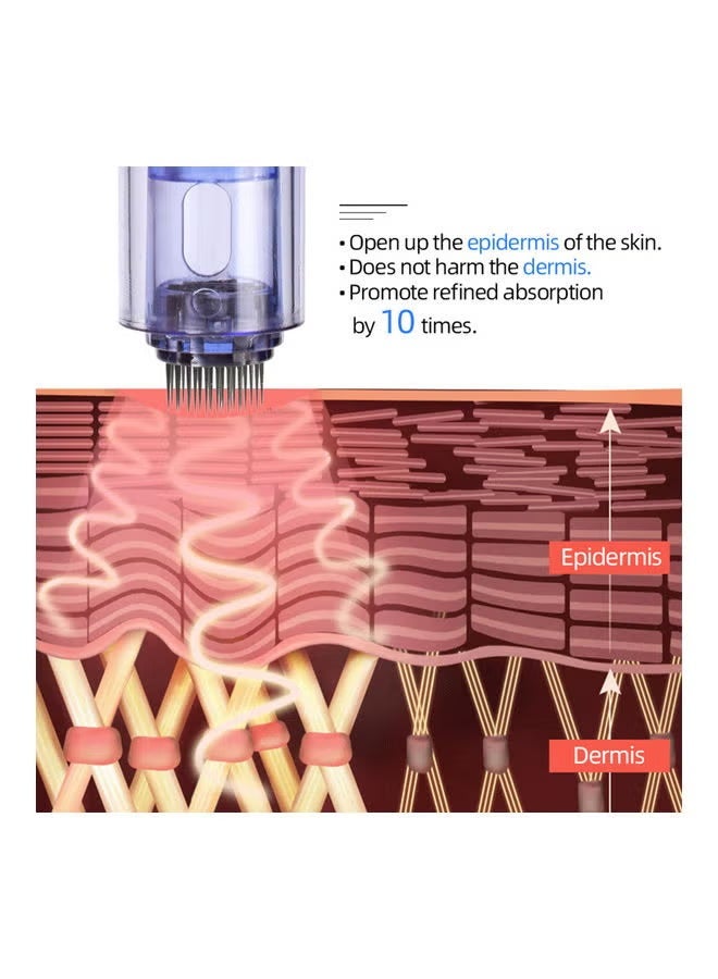 10-Piece Replaceable Cartridges Skin Derma Needles for Microneedling Pen 36 Pin Cartridge Blue 14.5 x 4.5 x 9.5cm - Image 3