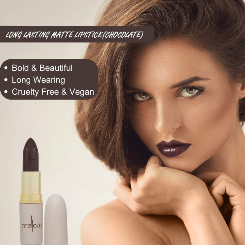 Mellow Cosmetics - Creamy Matte Lipstick - Chocolate - Image 2