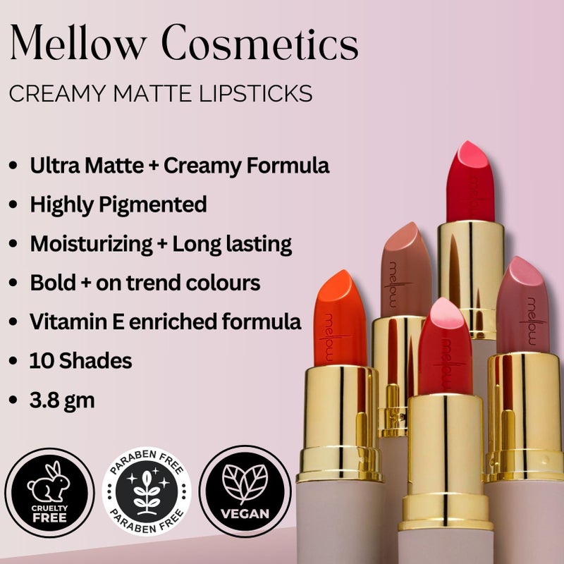 Mellow Cosmetics - Creamy Matte Lipstick - Chocolate - Image 4