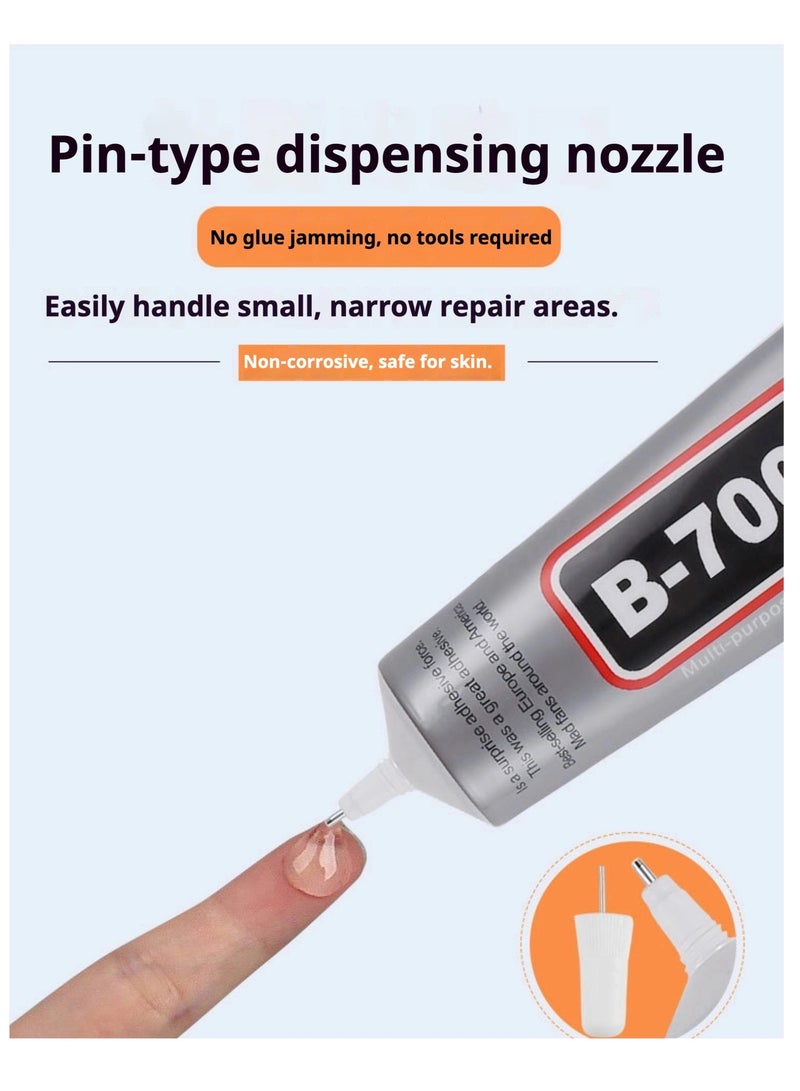 غراء إصلاح الهواتف B-7000 سعة 50 مل - لاصق متعدد الأغراض برأس إبرة دقيق لإصلاح الشاشة، ولصق الإطار، والأعمال الحرفية والإلكترونيات - Image 5