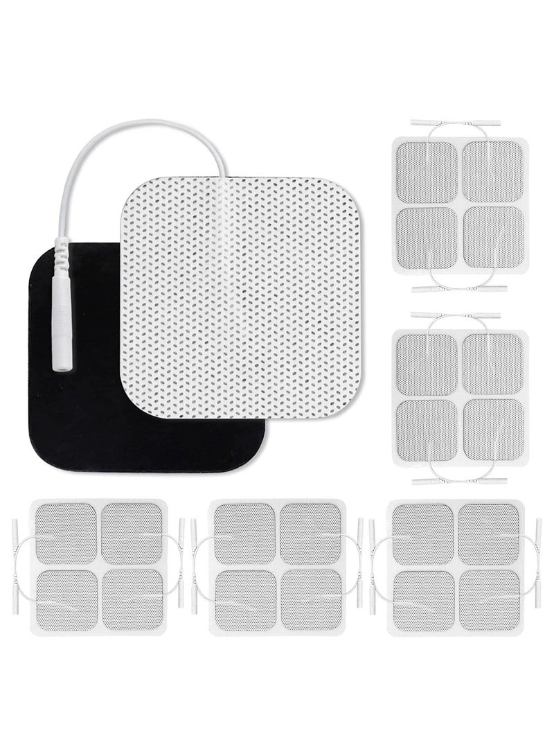 Generic 20 PCS TENS Unit Electrodes for TENS Massage EMS Unit Muscle Stimulator Reusable Electrode Pads - Image 1