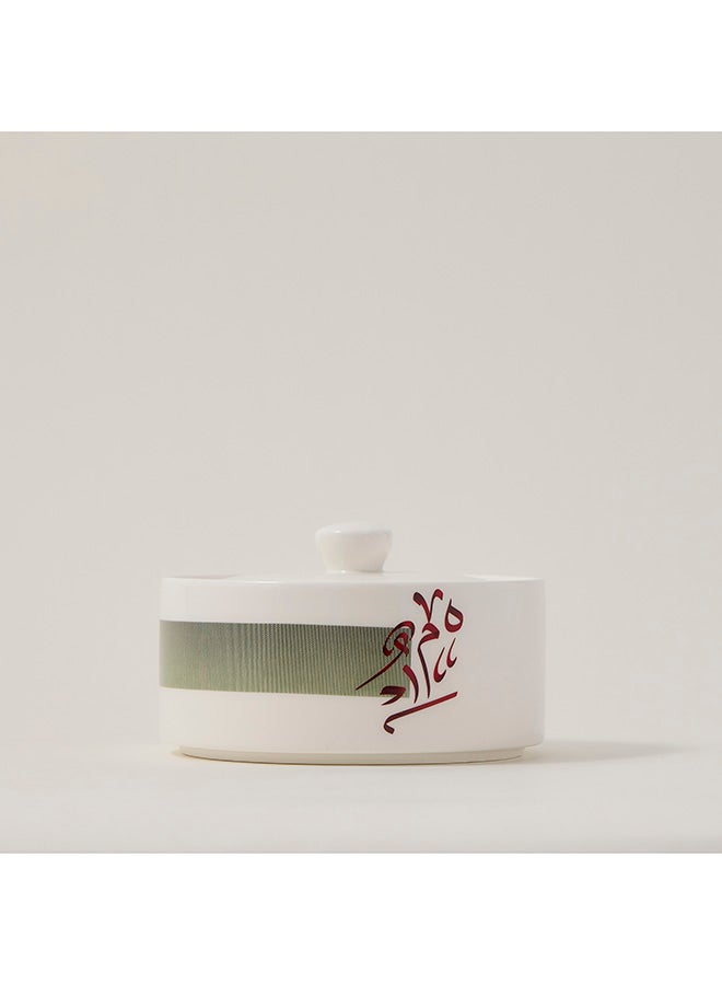 Dallaty Porcelain Dates Bowl Arab Graph Red\Green - Image 1