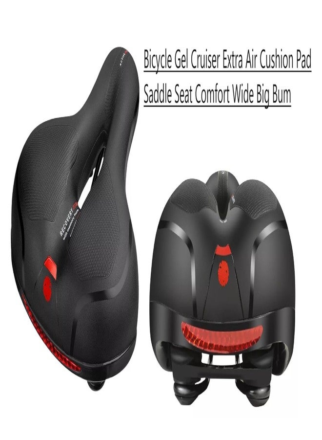 Wavva® Cycle Seat, Universal Memory Foam with Red Reflective Safety Strip, Bicycle Seat Waterproof Breathable Shock Absorbing Bike Saddle for All Bike. - Image 2