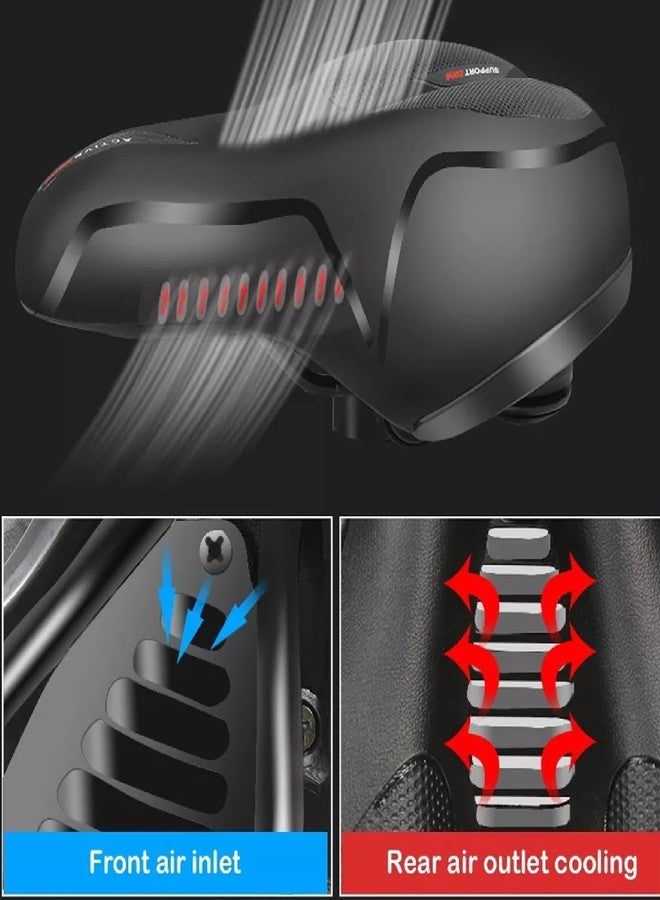 Wavva® Cycle Seat, Universal Memory Foam with Red Reflective Safety Strip, Bicycle Seat Waterproof Breathable Shock Absorbing Bike Saddle for All Bike. - Image 3