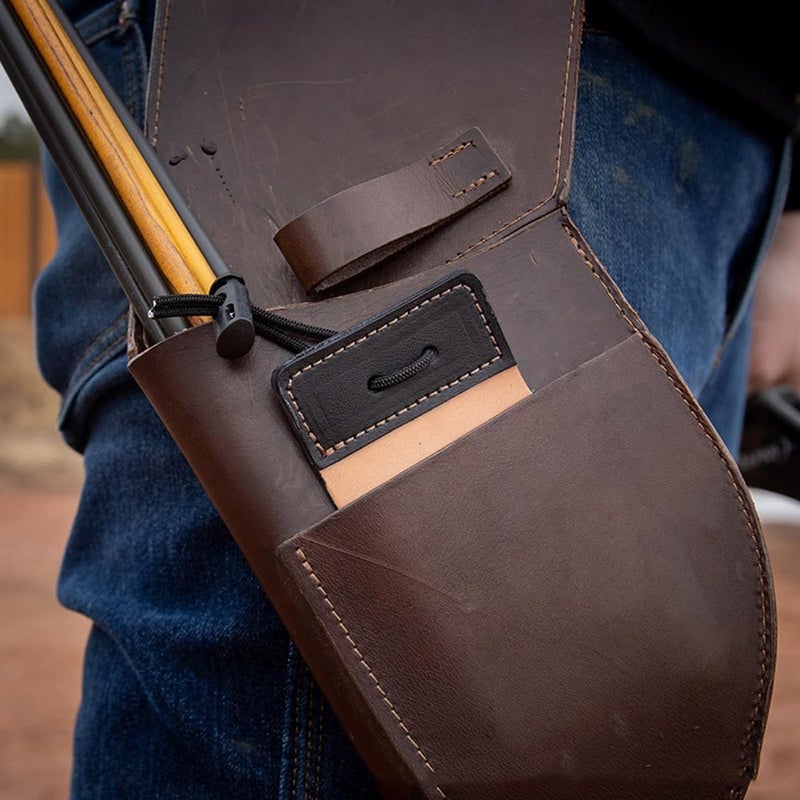 Windfulogo Cow Leather Archery Finger Tab Long Bow Hand Protector for Right Hand - Image 5