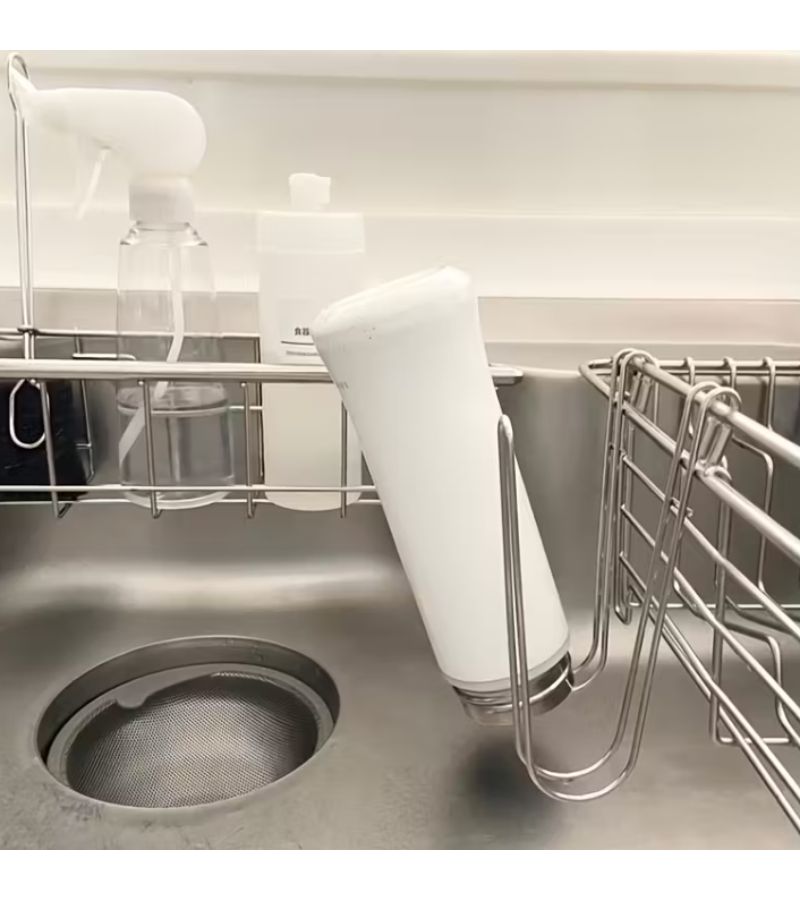 White 3pcs Dish Rack Drying Hooks Kitchen Cup Holder Clips For Bottles Mugs No Drilling - Image 2