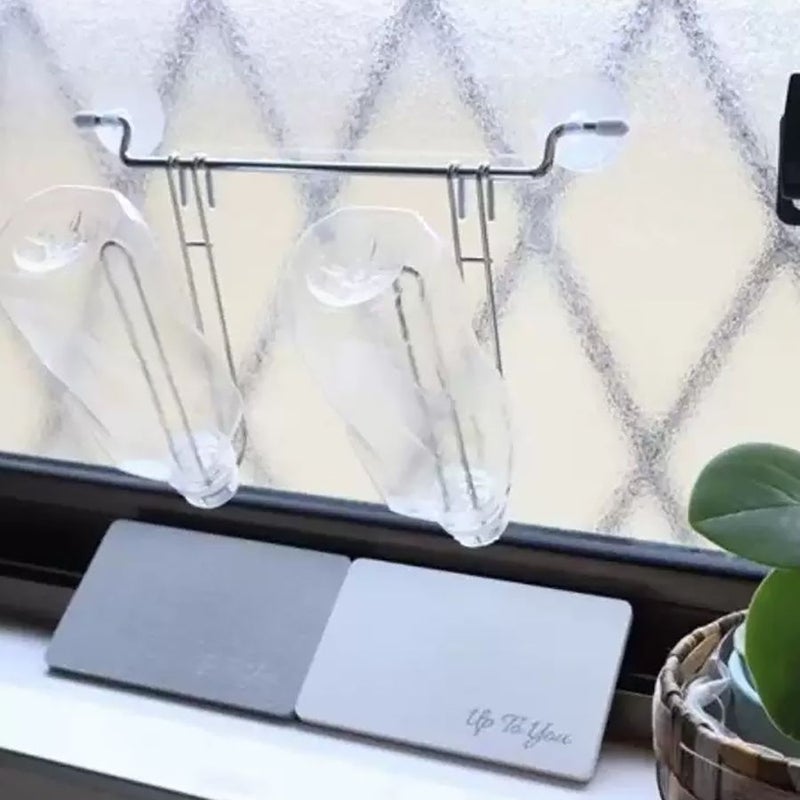 White 3pcs Dish Rack Drying Hooks Kitchen Cup Holder Clips For Bottles Mugs No Drilling - Image 4
