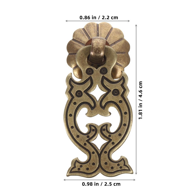Vintage Bronze Copper Cabinet Pull Handles Single Hole Drawer Knobs 2pcs Set - Image 3