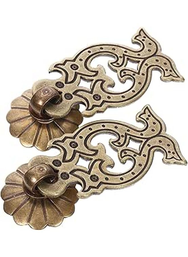 Vintage Bronze Copper Cabinet Pull Handles Single Hole Drawer Knobs 2pcs Set - Image 1